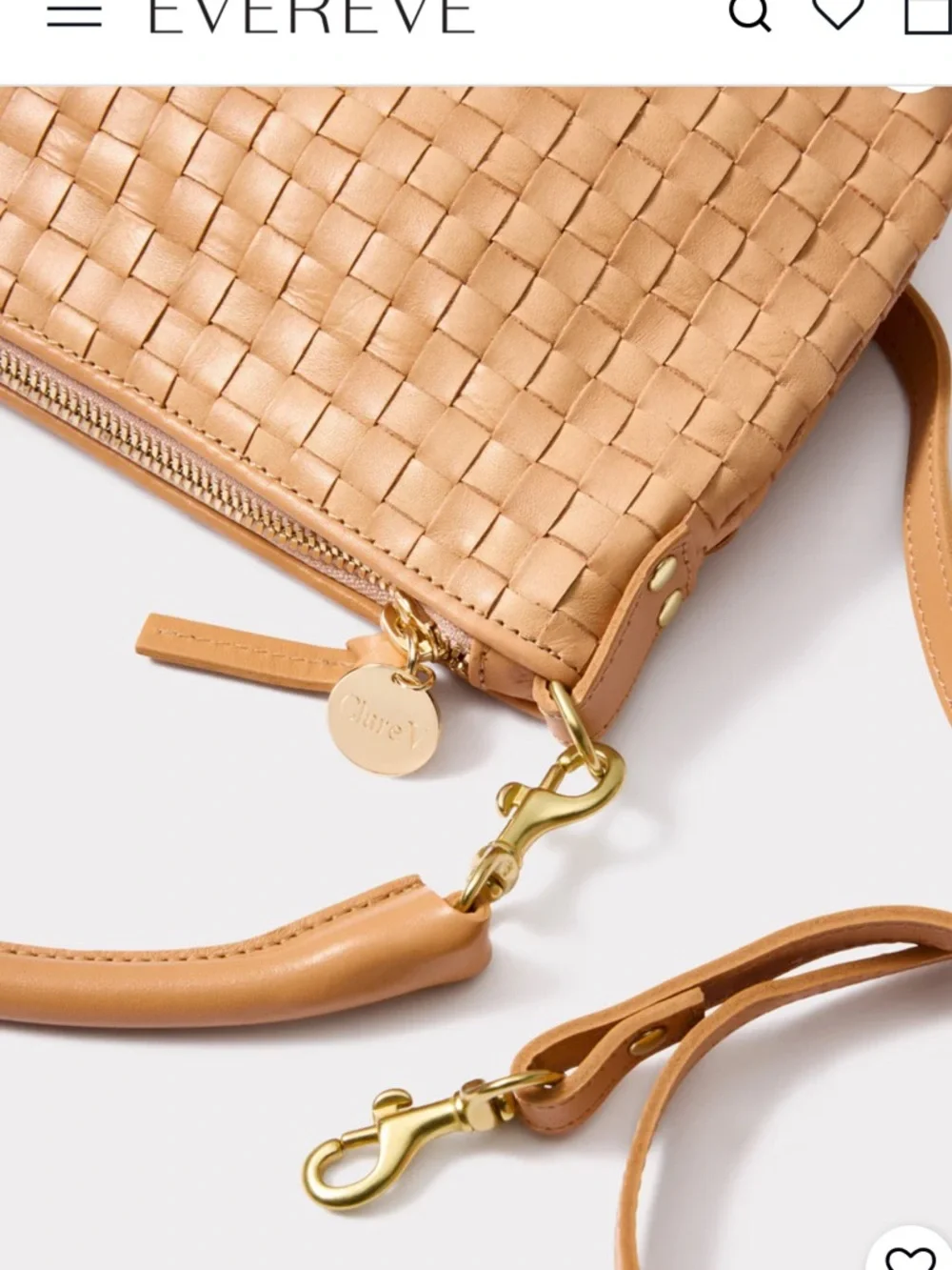 Clare V Petit Moyen Camel Leather Bag - Picture 3 of 10